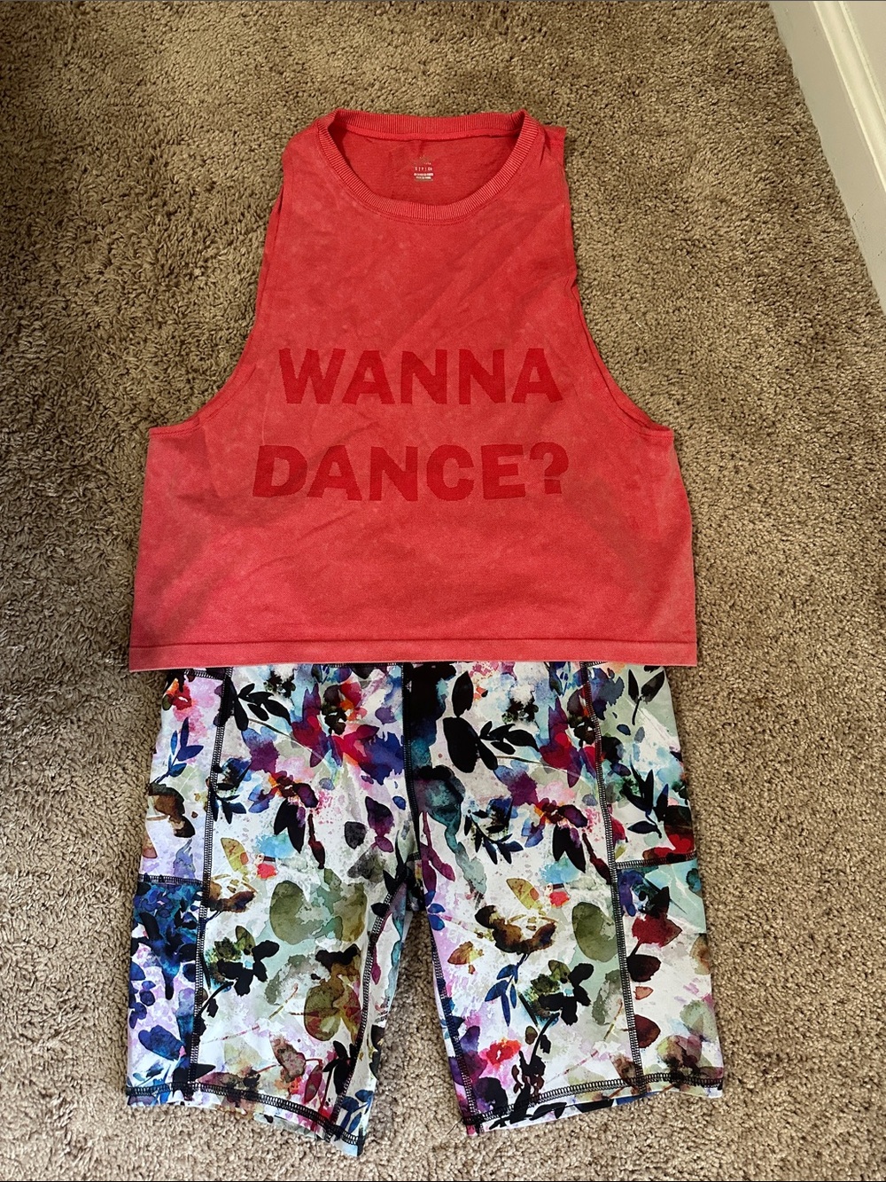 Women’s Red 'Wanna Dance?' Sleeveless Top